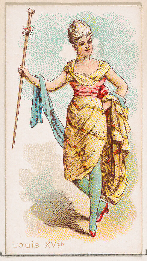 Louis XVth Dancer, from the Dancing Women series (N186) issued by Wm. S. Kimball & Co., Issued by William S. Kimball &amp; Company, Commercial color lithograph 