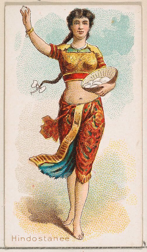 Hindostanee Dancer, from the Dancing Women series (N186) issued by Wm. S. Kimball & Co., Issued by William S. Kimball &amp; Company, Commercial color lithograph 