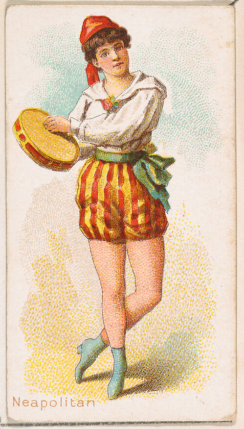 Neapolitan Dancer, from the Dancing Women series (N186) issued by Wm. S. Kimball & Co., Issued by William S. Kimball &amp; Company, Commercial color lithograph 