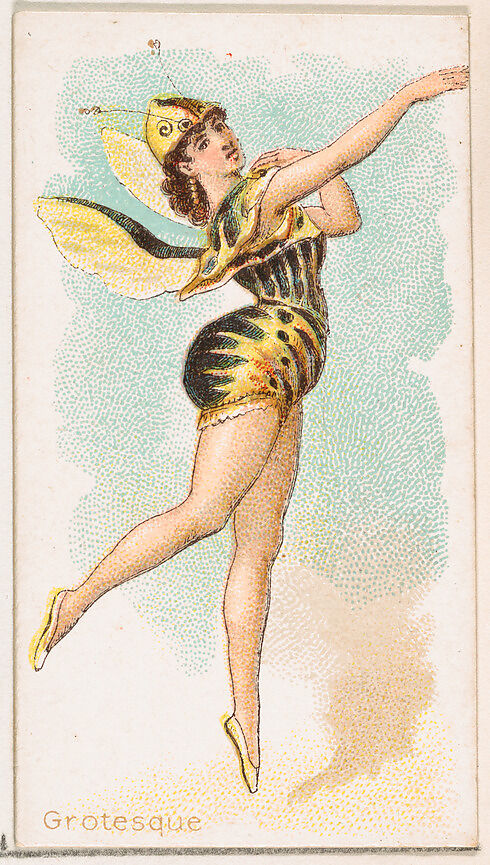 Grotesque Dancer, from the Dancing Women series (N186) issued by Wm. S. Kimball & Co., Issued by William S. Kimball &amp; Company, Commercial color lithograph 
