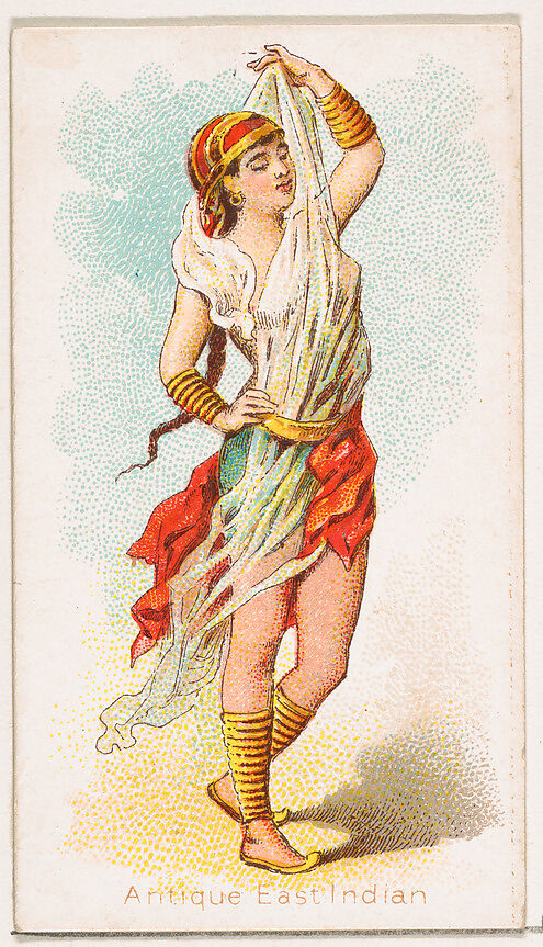 Antique East Indian Dancer, from the Dancing Women series (N186) issued by Wm. S. Kimball & Co., Issued by William S. Kimball &amp; Company, Commercial color lithograph 