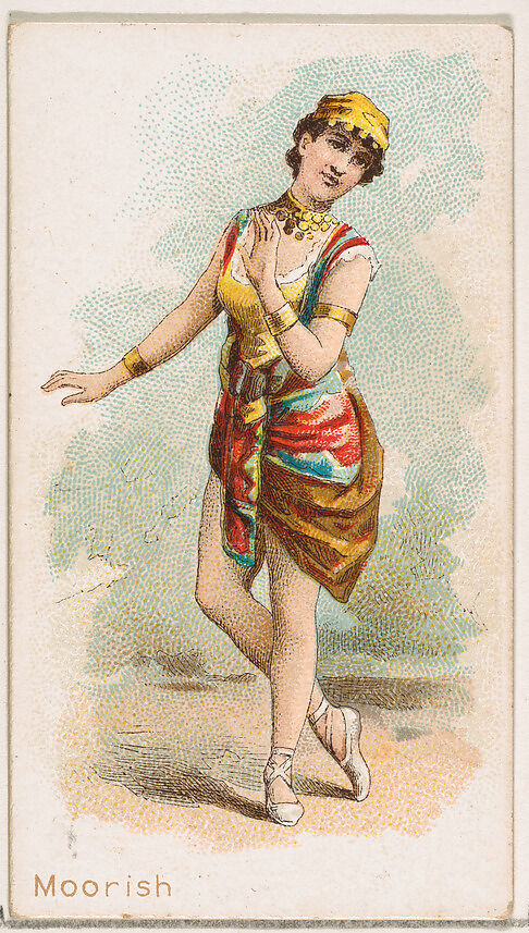 Moorish Dancer, from the Dancing Women series (N186) issued by Wm. S. Kimball & Co., Issued by William S. Kimball &amp; Company, Commercial color lithograph 
