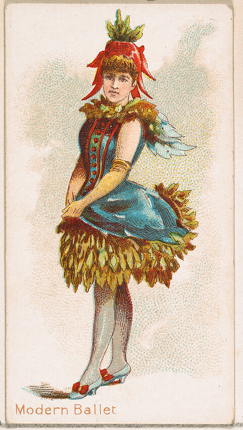 Modern Ballet Dancer, from the Dancing Women series (N186) issued by Wm. S. Kimball & Co., Issued by William S. Kimball &amp; Company, Commercial color lithograph 