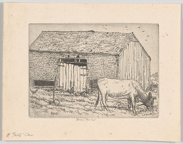 Galt's Cow, Ernest Haskell (American, Woodstock, Connecticut 1876–1925 West Point, Maine), Etching 