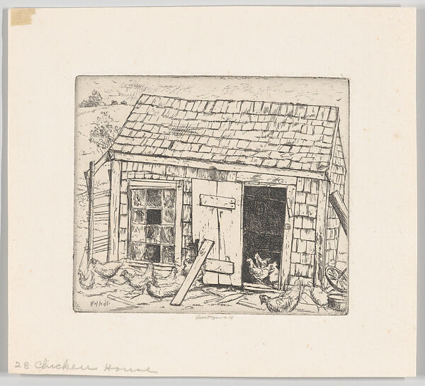 Chicken House, Ernest Haskell (American, Woodstock, Connecticut 1876–1925 West Point, Maine), Etching 