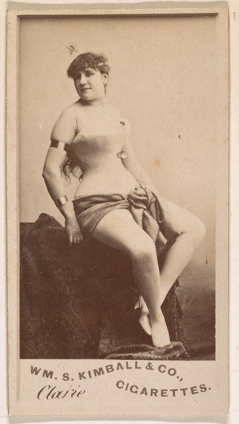 Miss Clarie, from the Actresses series (N203) issued by Wm. S. Kimball & Co., Issued by William S. Kimball &amp; Company, Commercial color lithograph 