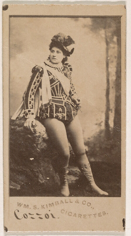 Miss Cozzoi, from the Actresses series (N203) issued by Wm. S. Kimball & Co., Issued by William S. Kimball &amp; Company, Commercial color lithograph 