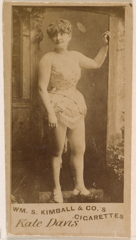 Kate Davis, from the Actresses series (N203) issued by Wm. S. Kimball & Co., Issued by William S. Kimball &amp; Company, Commercial color lithograph 