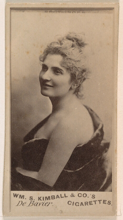 Miss de Bavier, from the Actresses series (N203) issued by Wm. S. Kimball & Co., Issued by William S. Kimball &amp; Company, Commercial color lithograph