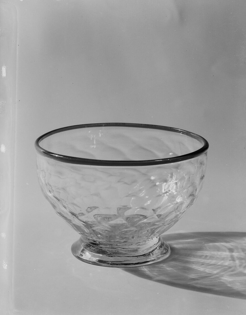 Bowl, Blown pattern-molded lead glass, British, probably 