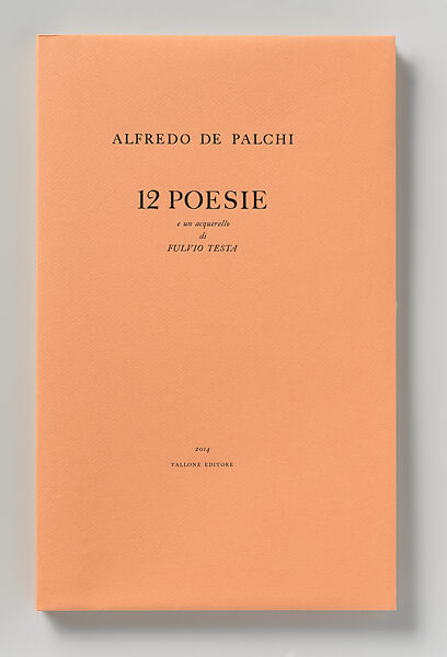 12 Poesie, Alfredo De Palchi (Italian, born Verona, 1926), Book of poems with original watercolor 