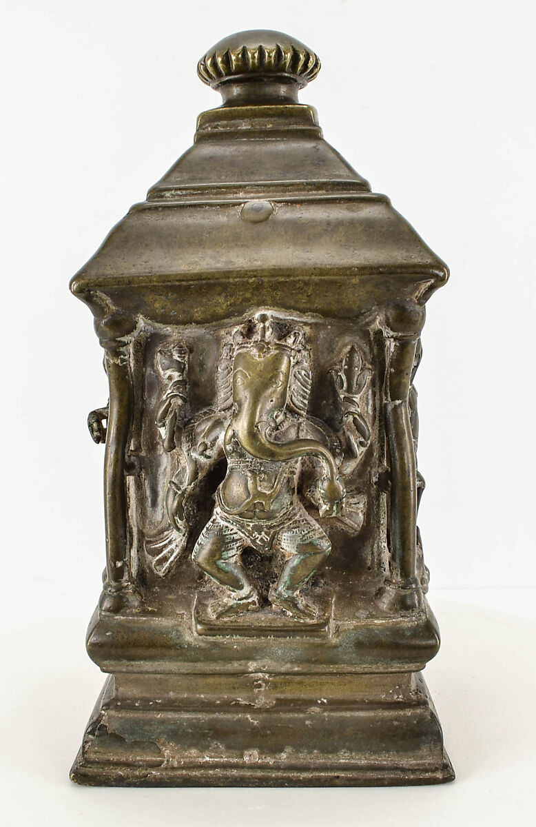 Miniature Brahmanical Shrine, Copper alloy, India (Himachal Pradesh) 