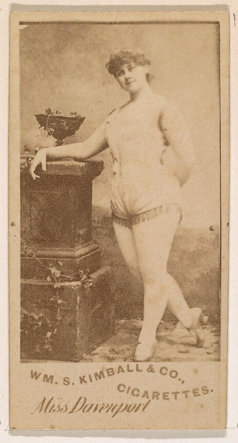 Miss Davenport, from the Actresses series (N203) issued by Wm. S. Kimball & Co., Issued by William S. Kimball &amp; Company, Commercial color lithograph 