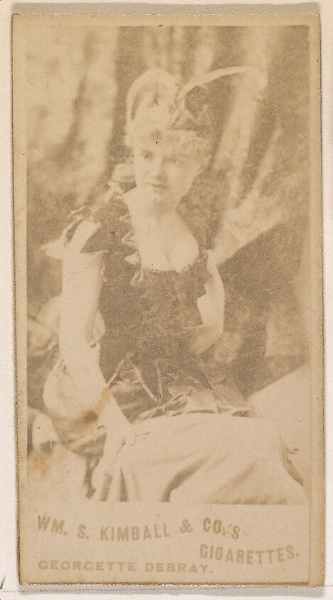 Georgette Debray, from the Actresses series (N203) issued by Wm. S. Kimball & Co., Issued by William S. Kimball &amp; Company, Commercial color lithograph