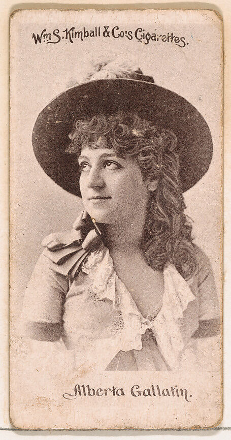 Alberta Gallatin, from the Actresses series (N190) issued by Wm. S. Kimball & Co., Issued by William S. Kimball &amp; Company, Commercial lithograph 