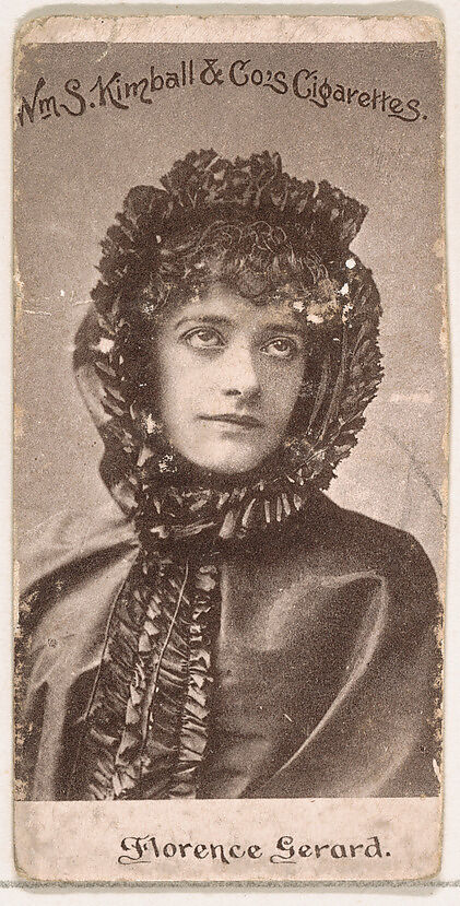 Florence Gerard, from the Actresses series (N190) issued by Wm. S. Kimball & Co., Issued by William S. Kimball &amp; Company, Commercial lithograph 