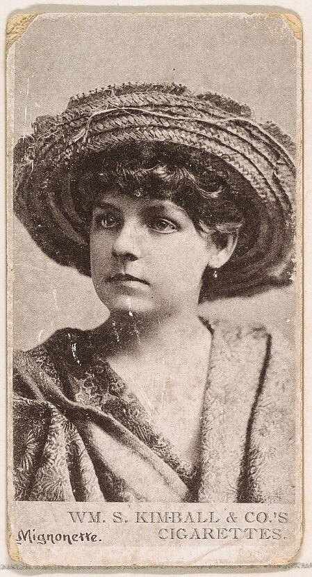 Miss Mignonette, from the Actresses series (N190) issued by Wm. S. Kimball & Co., Issued by William S. Kimball &amp; Company, Commercial lithograph 