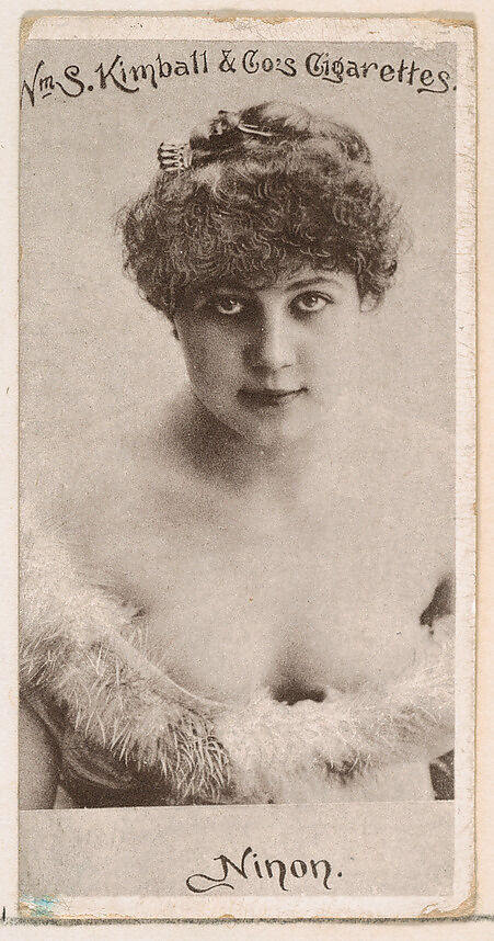 Miss Ninon, from the Actresses series (N190) issued by Wm. S. Kimball & Co., Issued by William S. Kimball &amp; Company, Commercial lithograph 