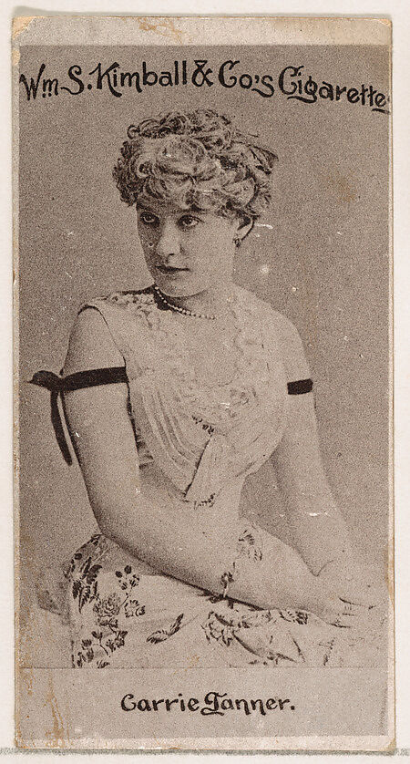 Carrie Tanner, from the Actresses series (N190) issued by Wm. S. Kimball & Co., Issued by William S. Kimball &amp; Company, Commercial lithograph 