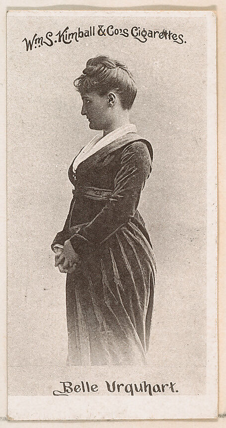 Belle Urquhart, from the Actresses series (N190) issued by Wm. S. Kimball & Co., Issued by William S. Kimball &amp; Company, Commercial lithograph 