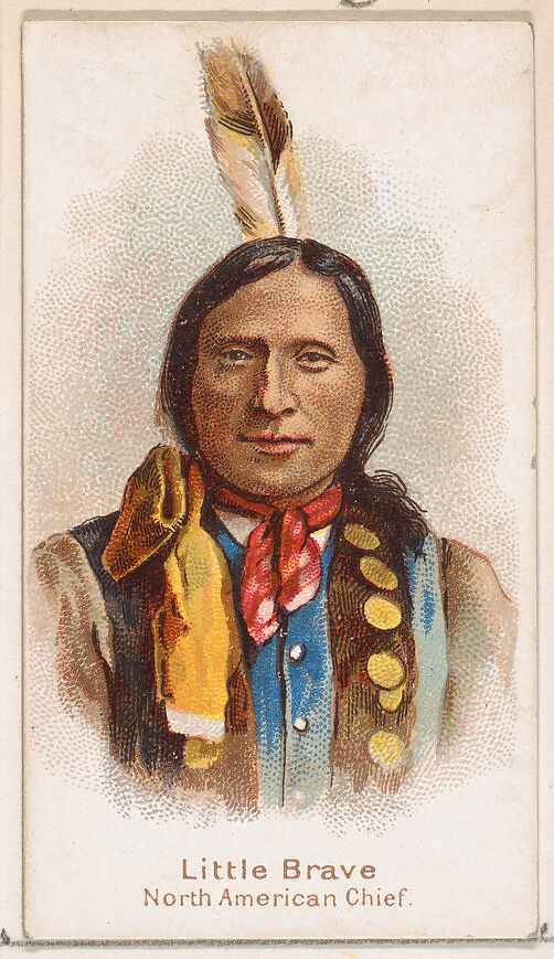 Little Brave, North American Chief, from the Savage and Semi-Barbarous Chiefs and Rulers series (N189) issued by Wm. S. Kimball & Co., Issued by William S. Kimball &amp; Company, Commercial color lithograph 