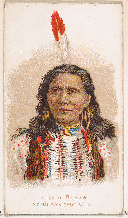 Little Brave, North American Chief, from the Savage and Semi-Barbarous Chiefs and Rulers series (N189) issued by Wm. S. Kimball & Co., Issued by William S. Kimball &amp; Company, Commercial color lithograph 