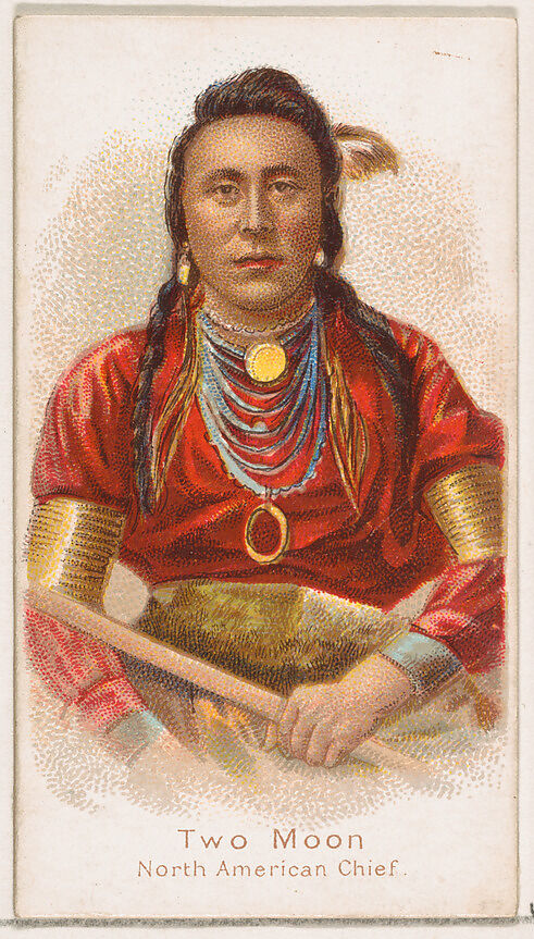 Two Moon, North American Chief, from the Savage and Semi-Barbarous Chiefs and Rulers series (N189) issued by Wm. S. Kimball & Co., Issued by William S. Kimball &amp; Company, Commercial color lithograph 