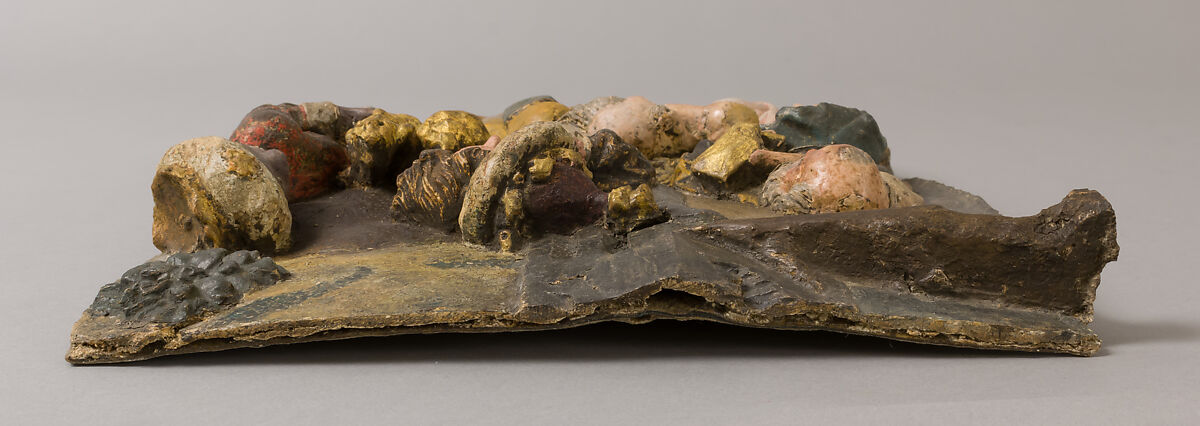 Adoration of the Magi, Cartapesta (papier maché) with polychromy and gilding, German