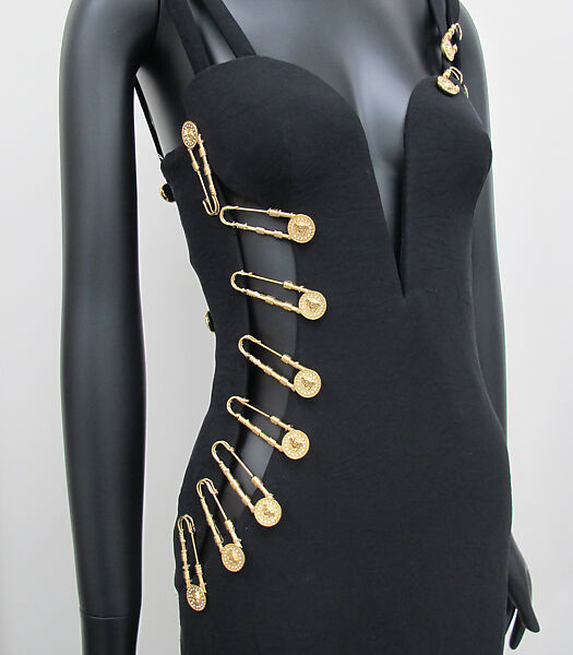 slim fit dress slacks Versace Black Golden Logo Dress