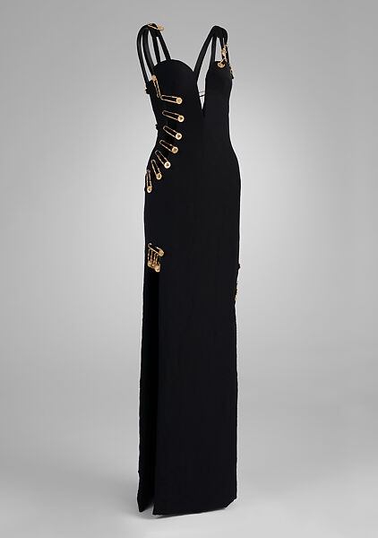 Dress, Gianni Versace (Italian, founded 1978), silk, metal, synthetic, Italian 