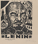The head (deathmask) of Vladimir Lenin, from the portfolio '15 Grabados en madera' (Madrid 1929)