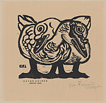 Two Chinese (Mandarin) ducks, from the portfolio '15 Grabados en madera' (Madrid 1929)