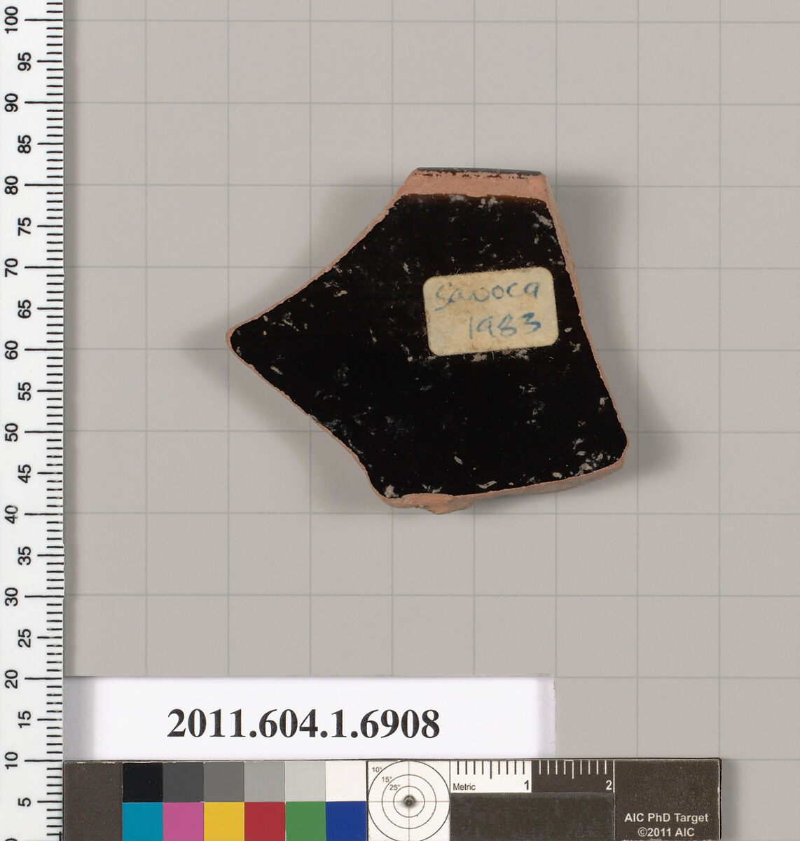 Terracotta rim fragment of a kylix (drinking cup), Terracotta, Greek, Attic
