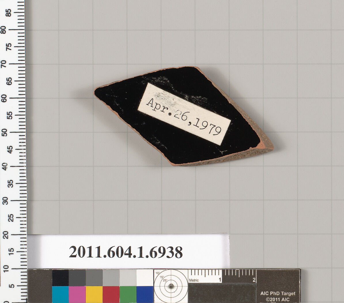Terracotta fragment of a kylix (drinking cup), Terracotta, Greek, Attic