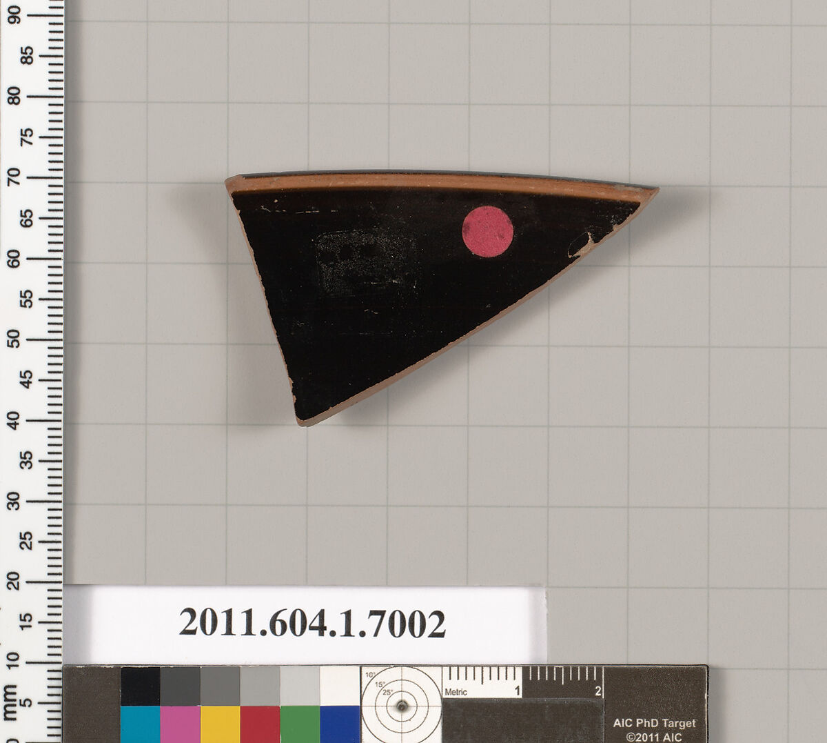 Terracotta rim fragment of a kylix (drinking cup), Terracotta, Greek, Attic