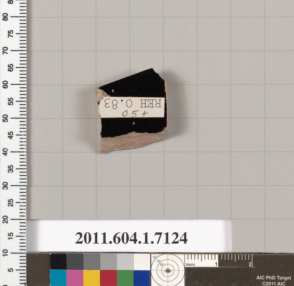 Terracotta fragment of a kylix (drinking cup), Terracotta, Greek, Attic