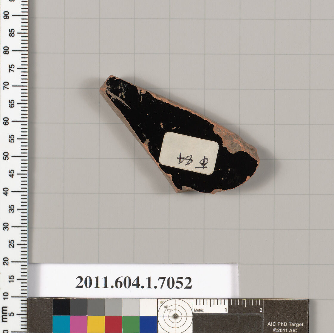 Terracotta fragment of a kylix (drinking cup), Terracotta, Greek, Attic
