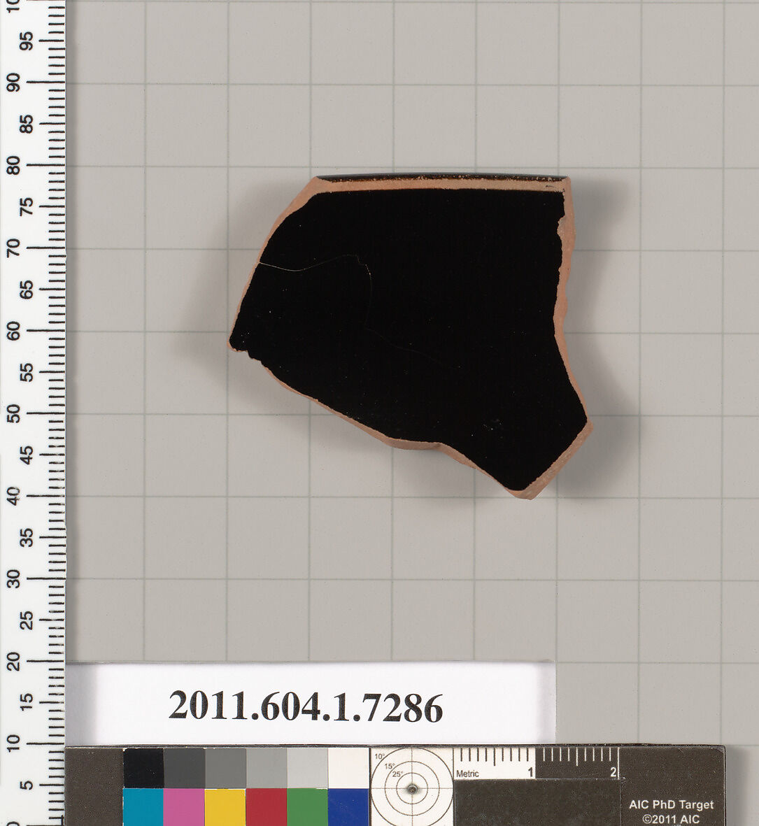 Terracotta rim fragment of a kylix (drinking cup), Terracotta, Greek, Attic