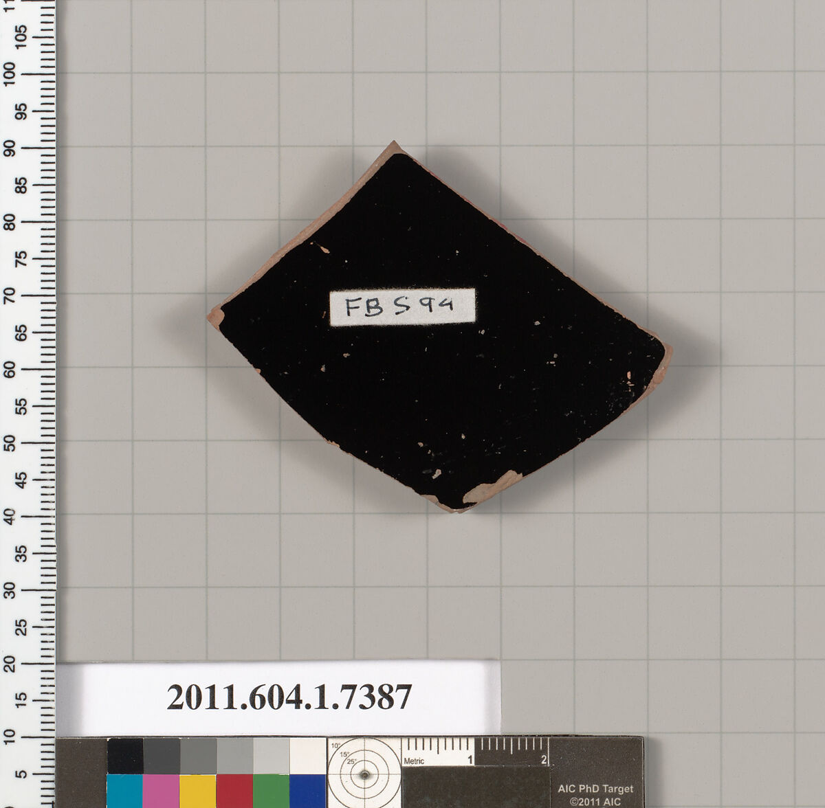 Terracotta fragment of a kylix (drinking cup), Terracotta, Greek, Attic