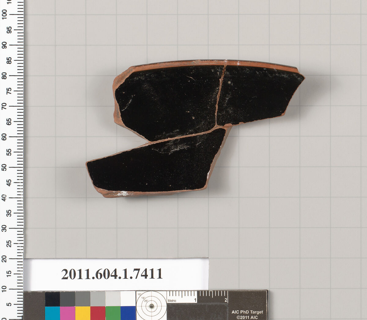 Terracotta rim fragment of a kylix (drinking cup), Terracotta, Greek, Attic