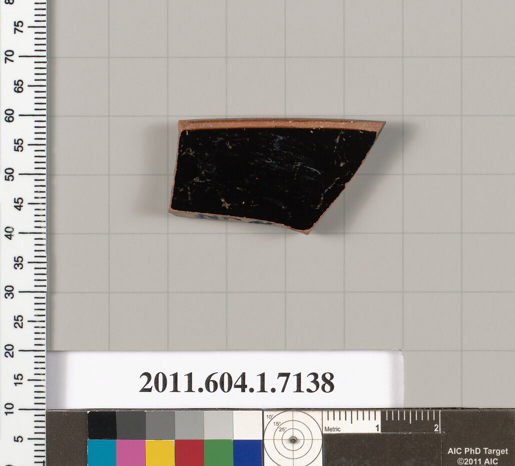 Terracotta rim fragment of a kylix (drinking cup), Attributed to Makron [DvB], Terracotta, Greek, Attic