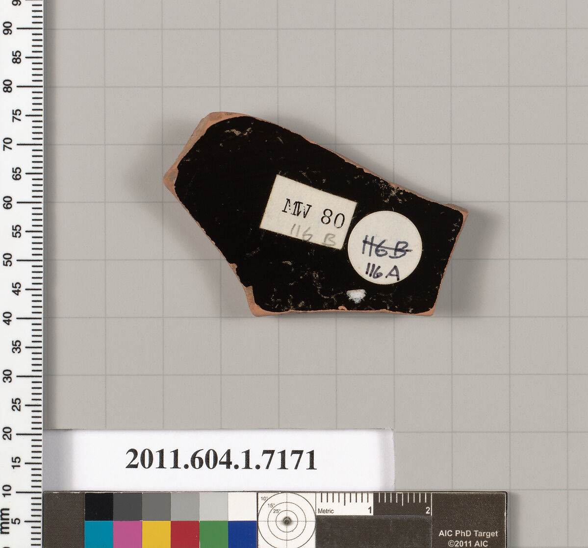 Terracotta fragment of a kylix (drinking cup), Attributed to Makron [DvB], Terracotta, Greek, Attic