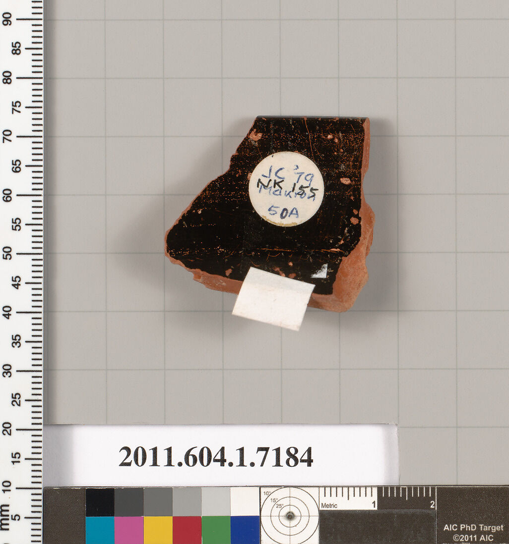 Terracotta rim fragment of a kylix (drinking cup), Attributed to Makron [DvB], Terracotta, Greek, Attic