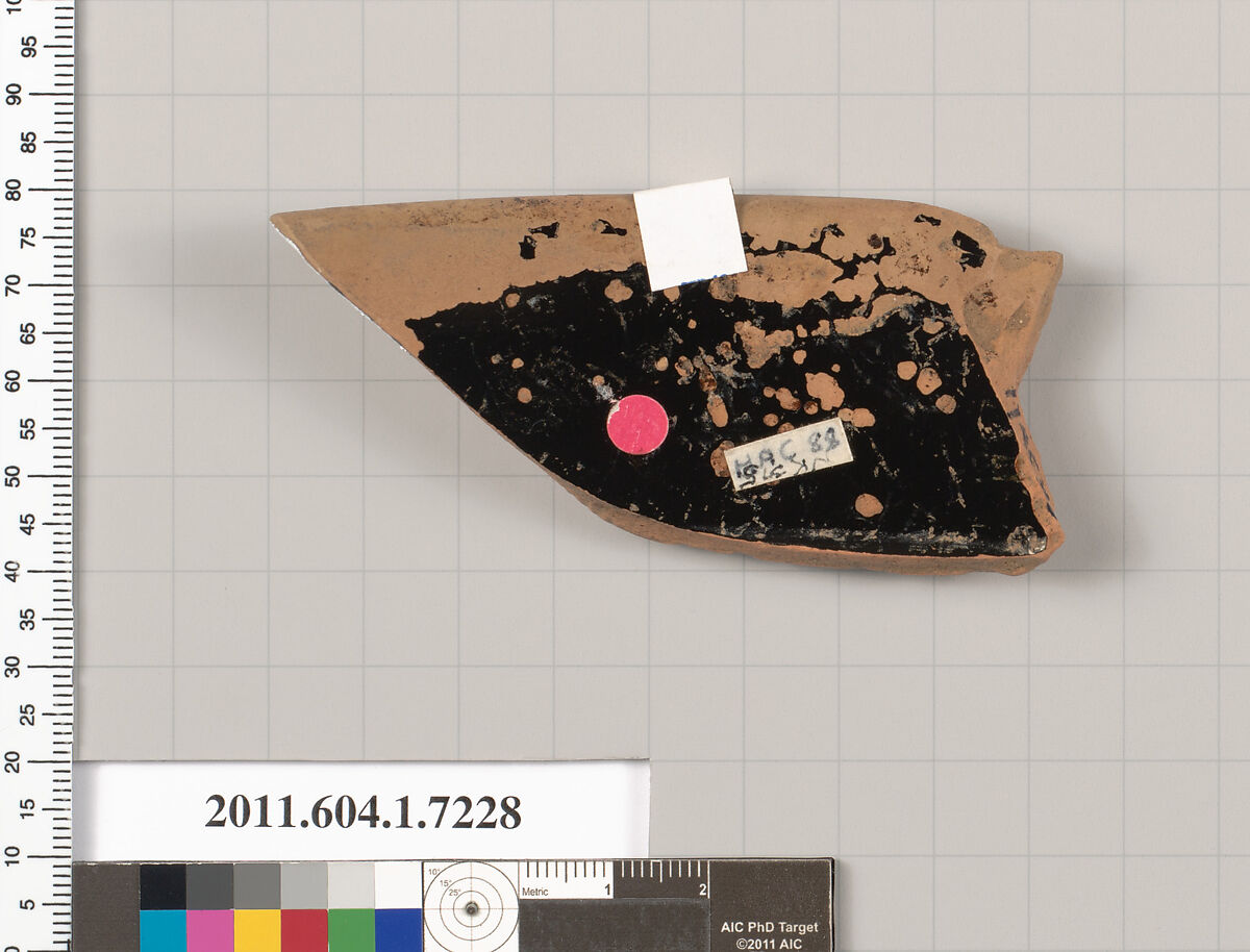 Terracotta rim fragment of a kylix (drinking cup), Attributed to Makron [DvB], Terracotta, Greek, Attic