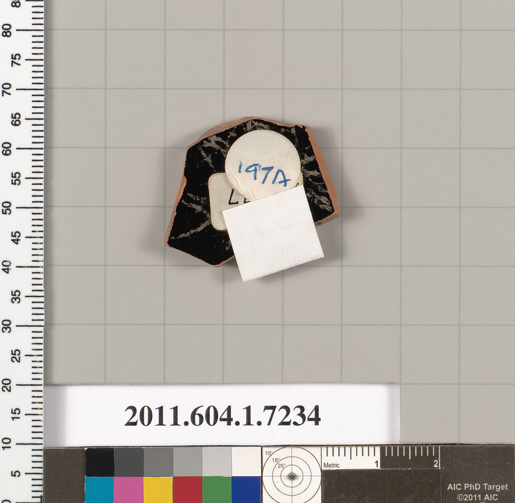 Terracotta fragment of a kylix (drinking cup), Attributed to Makron [DvB], Terracotta, Greek, Attic