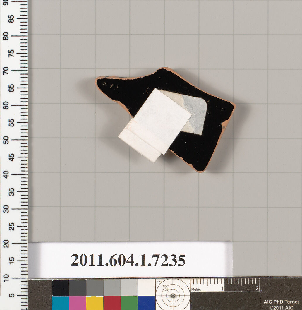 Terracotta fragment of a kylix (drinking cup), Attributed to Makron [DvB], Terracotta, Greek, Attic