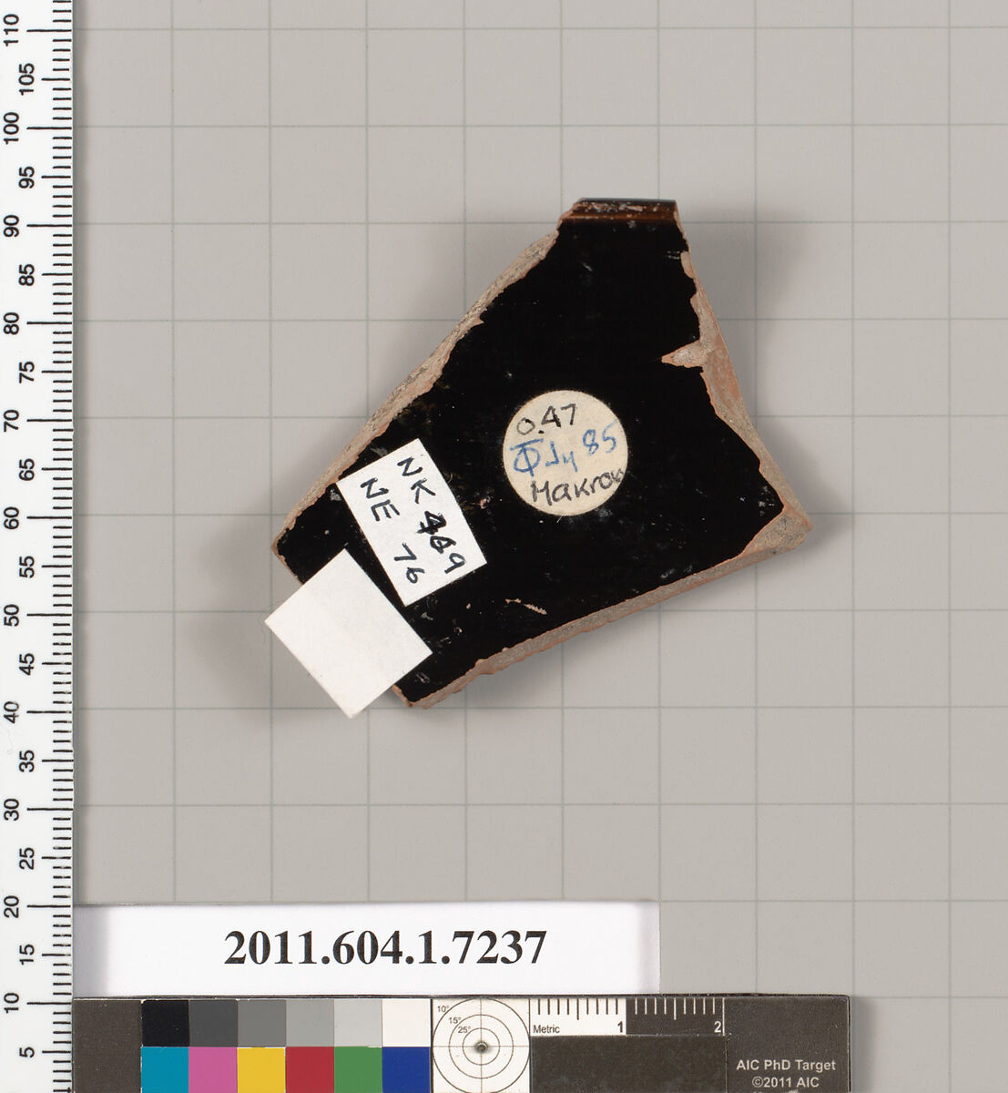 Terracotta rim fragment of a kylix (drinking cup), Attributed to Makron [DvB], Terracotta, Greek, Attic