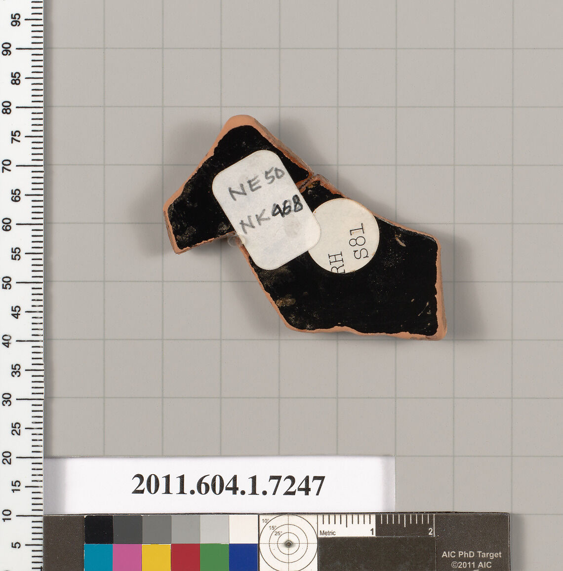 Terracotta fragment of a kylix (drinking cup), Attributed to Makron [DvB], Terracotta, Greek, Attic