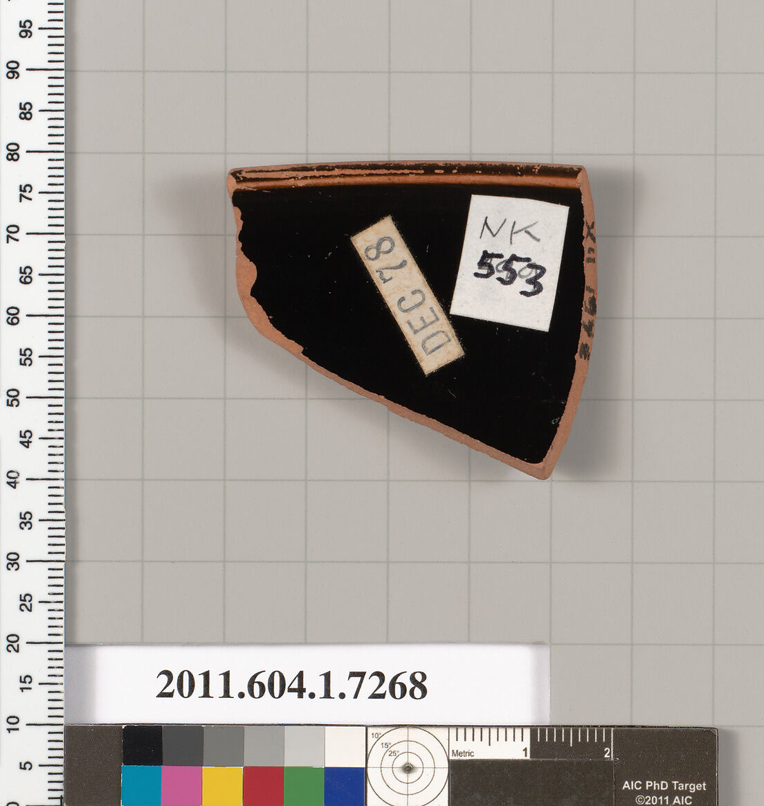 Terracotta rim fragment of a kylix (drinking cup), Attributed to Makron [DvB], Terracotta, Greek, Attic