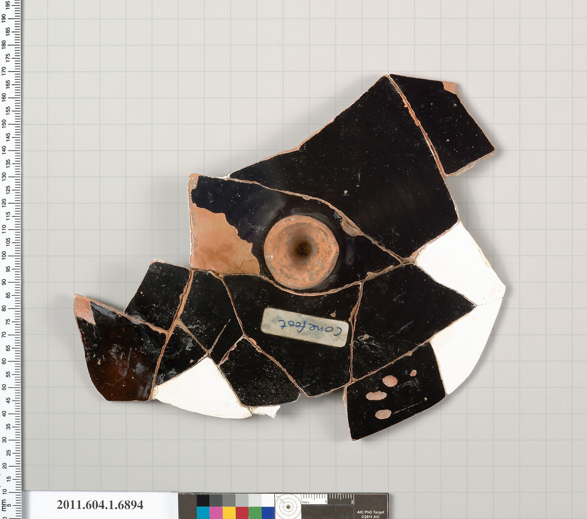 Terracotta fragment of a kylix (drinking cup), Attributed to the Brygos Painter [DvB], Terracotta, Greek, Attic